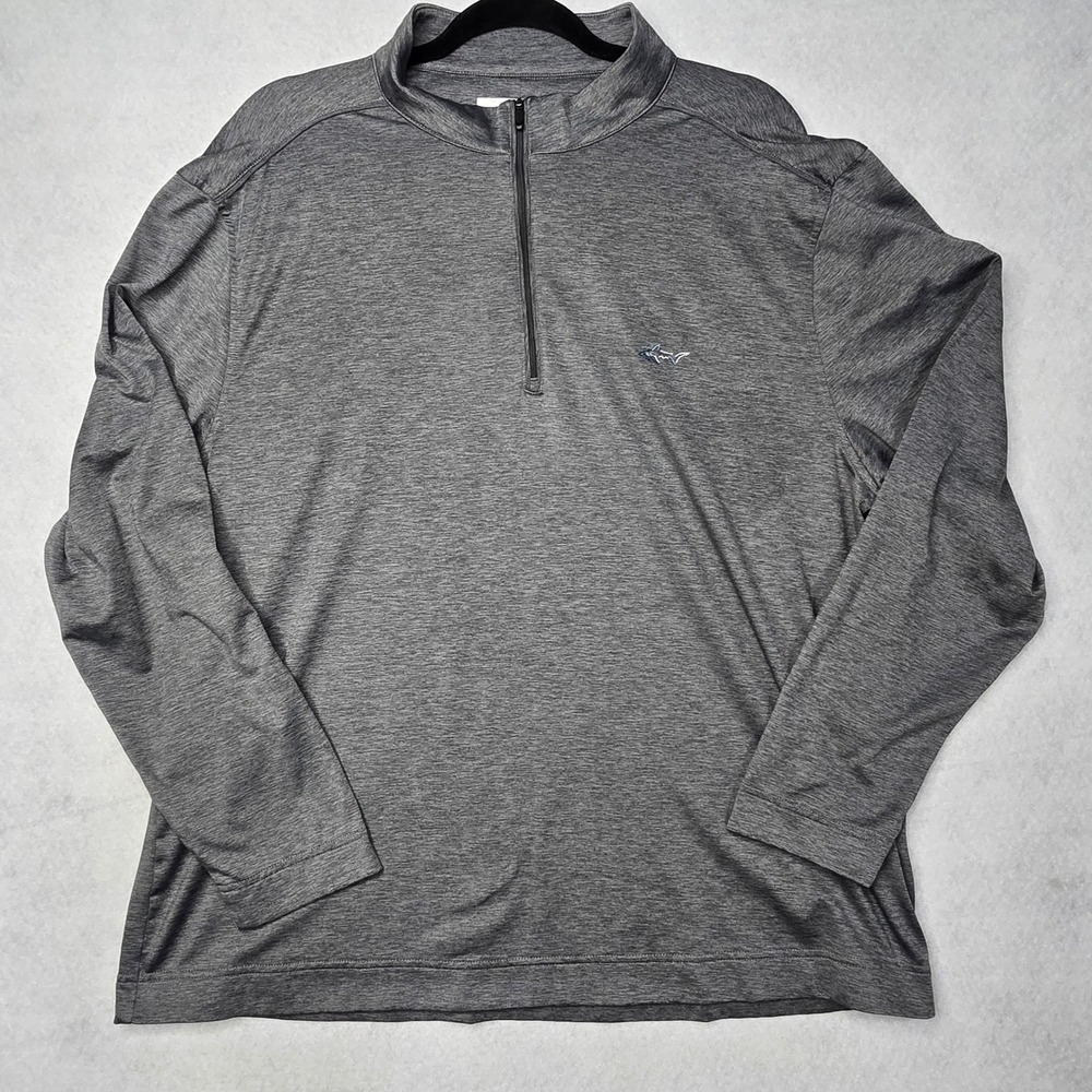 Greg Norman Mens XL Gray Heather Quarter Zip Performance Golf Pullover Shirt